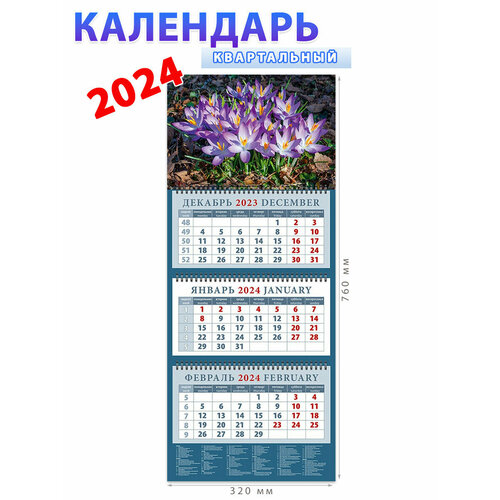 День за днём Календарь на 2024 год Весенние крокусы