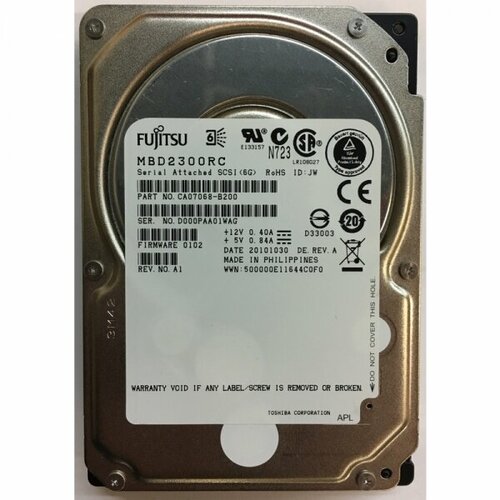 Жесткий диск Fujitsu CA07068-B200 300Gb SAS 25 HDD 2465000₽