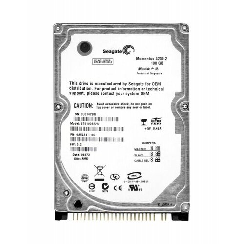 Жесткий диск Seagate 9AH234 100Gb 4200 IDE 25 HDD 1331000₽
