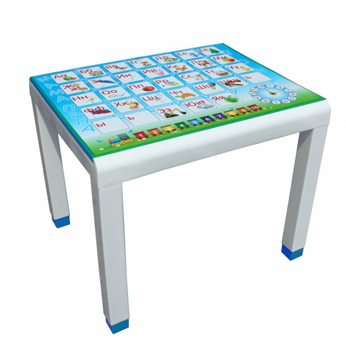 Столик детский пластик, 60х50х49 см, с деколью, голубой/синий, Стандарт Пластик Групп, 160-0057