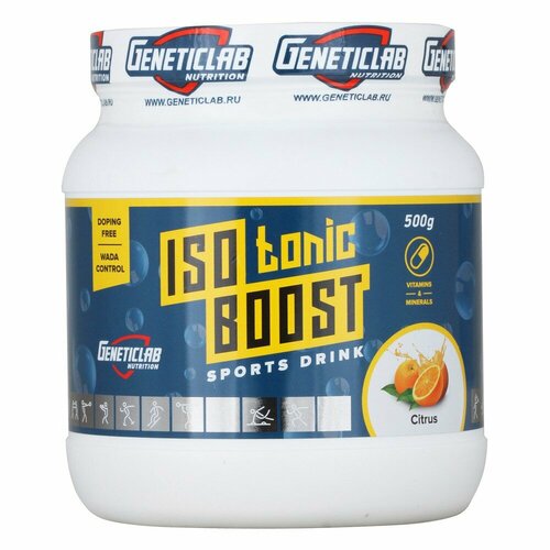 GeneticLab Nutrition Isotonic 500 г яблоко 4me nutrition isotonic fresh up 1000 мл яблоко