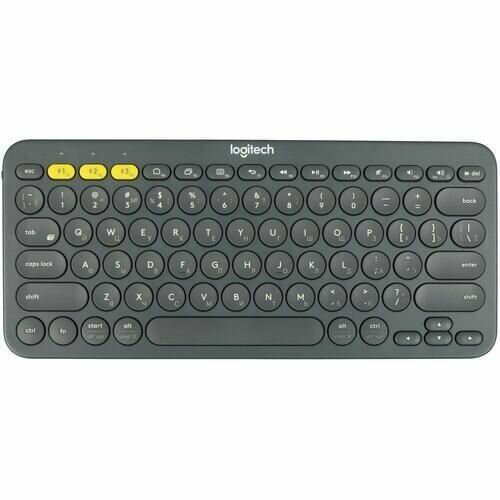 Клавиатура беспроводная Logitech K380 920-007590 , мембранная, клавиш - 80, Bluetooth, черная клавиатура беспроводная logitech k380 off white