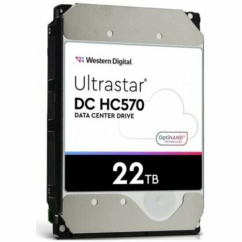 Жесткий диск Western Digital 35 220TB SATA 6Gbs 512MB 7200RPM SE WD Ultrastar DC HC570 0F48155_WUH722222ALE6L4 5604000₽