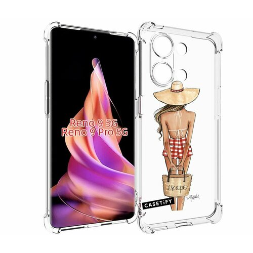 Чехол MyPads CASETiFY женский для OPPO Reno 9 / Reno 9 Pro задняя-панель-накладка-бампер чехол mypads деньги пожалуйста женский для oppo reno 9 reno 9 pro задняя панель накладка бампер