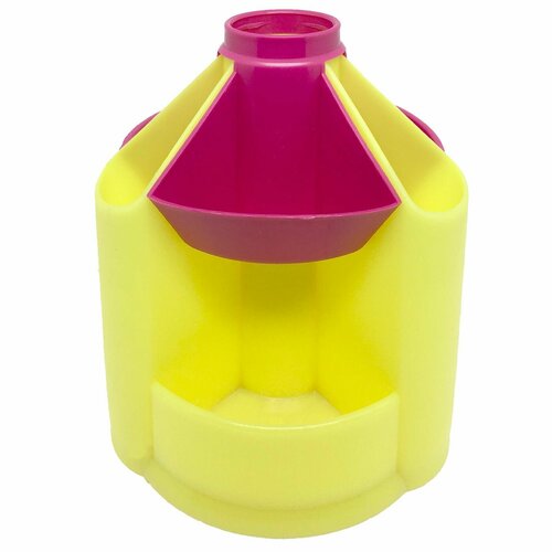 Подставка-органайзер вращающийся, настольный для письменных принадлежностей, желтый