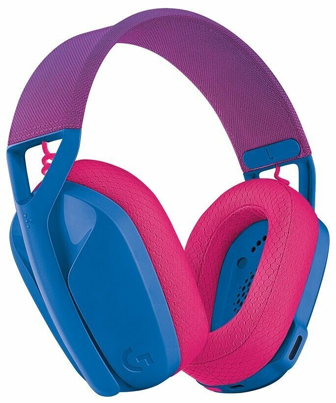 Беспроводная компьютерная гарнитура Logitech G G435, Blue And Raspberry — фото 1