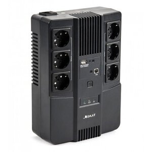 фото ИБП Бастион ИБП Бастион SKAT-UPS 600 AI 220В 360Вт 1АКБ 7Ач внутр. меандр. стаб-ция напр-я. 6 выходов (8998)