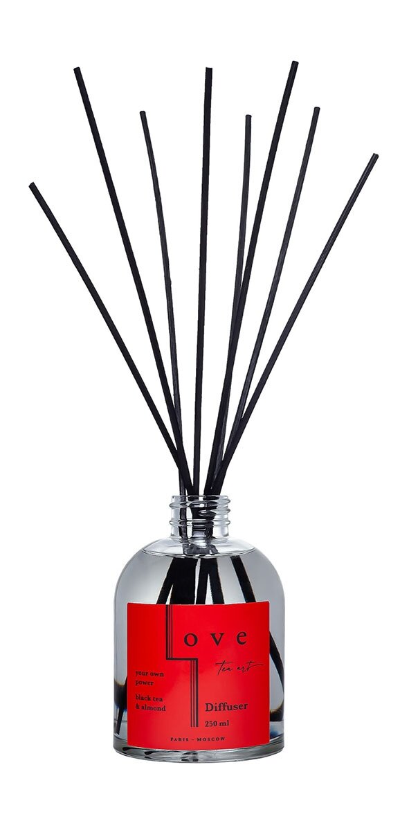 фото LOVE TEA ART Диффузор для дома Черный чай и миндаль, 300 мл