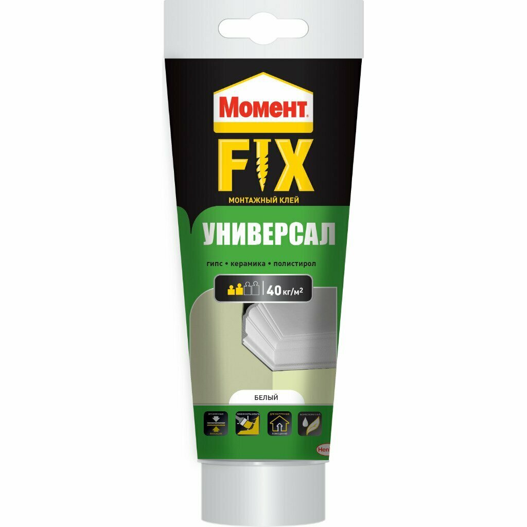 Жидкие гвозди Момент Fix 250 г белые клей монтажный универсальный Россия