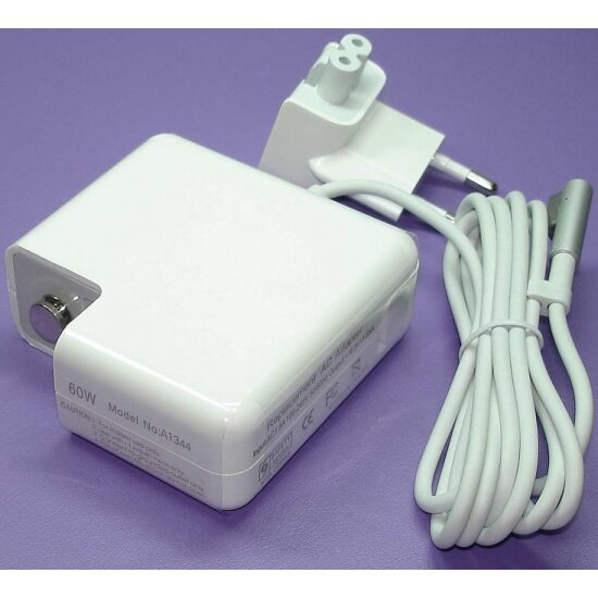 Блок питания (сетевой адаптер) VB Parts Vbparts для ноутбуков Apple 16.5V 3.65A 60W MagSafe L-shape REPLACEMENT