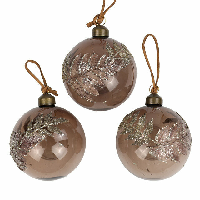 фото Kaemingk Набор стеклянных шаров Chiasso Valcava 8 см, 3 шт 061169