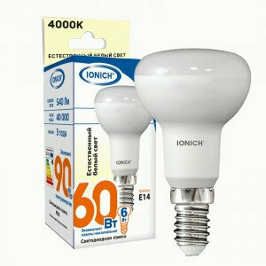 Светодиодная LED лампа IONICH R50 E14 6W(540lm) 4000К 4K 50x83 матовая /пластик/алюм ILED-SMD2835-R50 1527 (упаковка 12 штук)