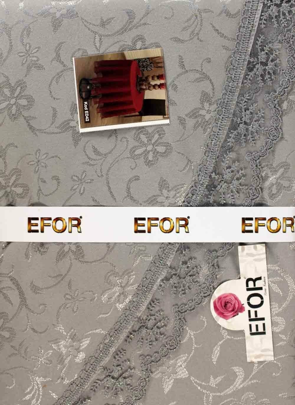 фото EFOR Скатерть Sahara цвет: серый (160х220 см)