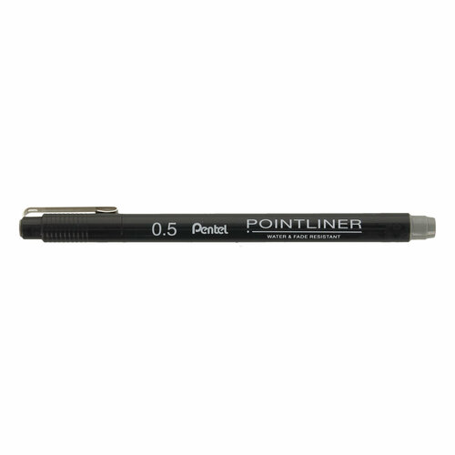 Pentel Линер Pointliner 0.5 мм 12 шт. S20P-5N серые чернила