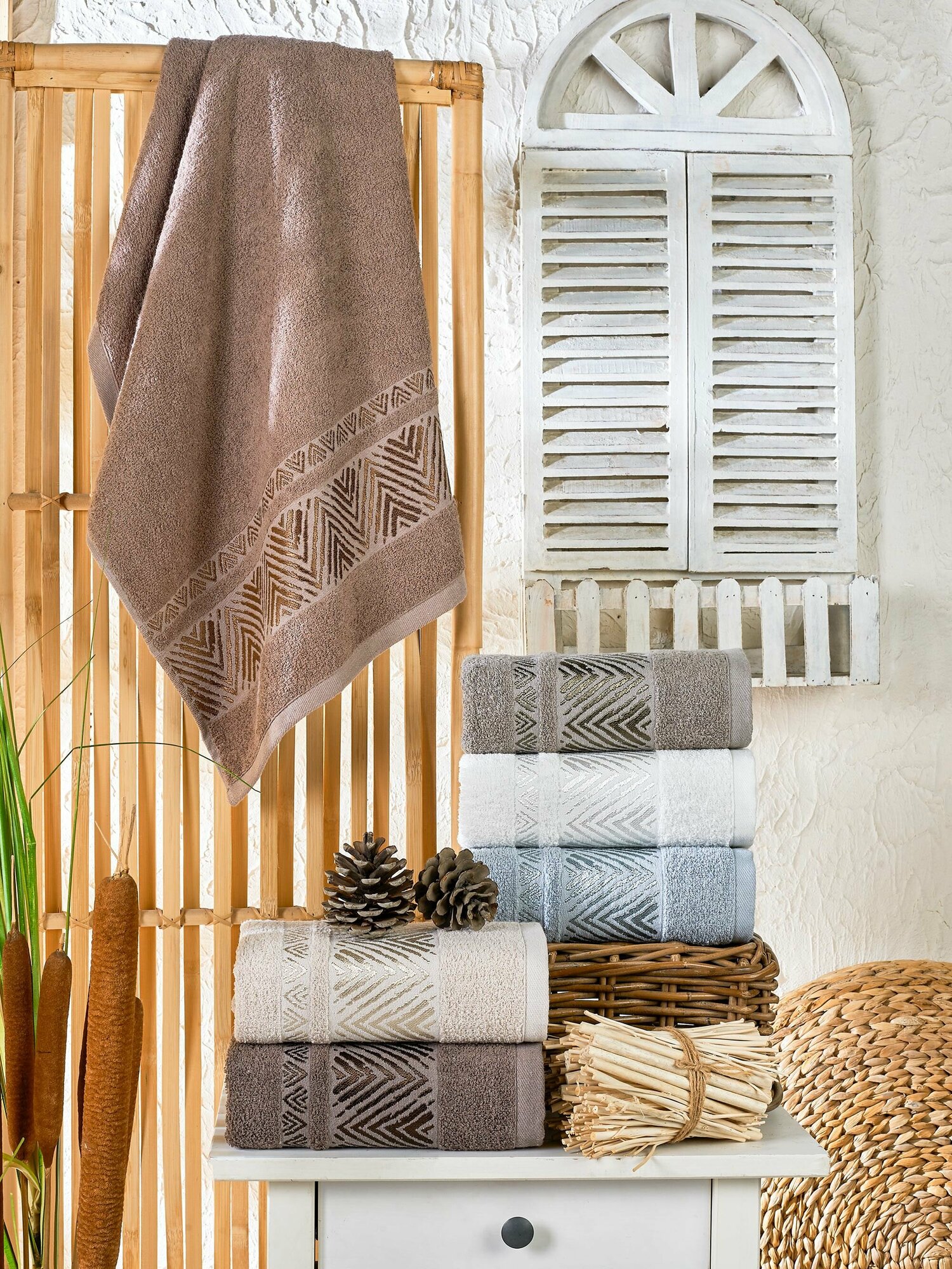 фото 11786 HAWAL Хлопок 50х90 (6) Полотенце TWO DOLPHINS