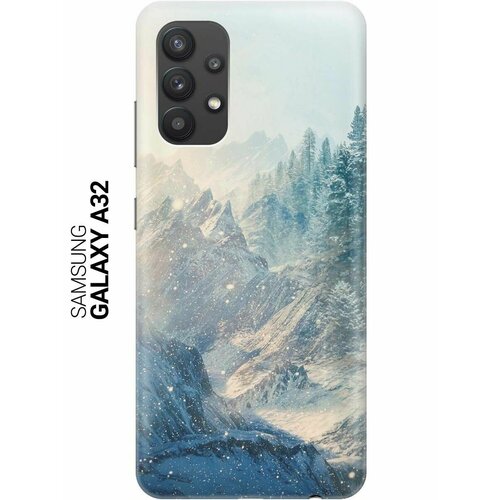 ультратонкий силиконовый чехол накладка для samsung galaxy a3 2017 с принтом снежные горы и лес Ультратонкий силиконовый чехол-накладка для Samsung Galaxy A32 с принтом Снежные горы и лес