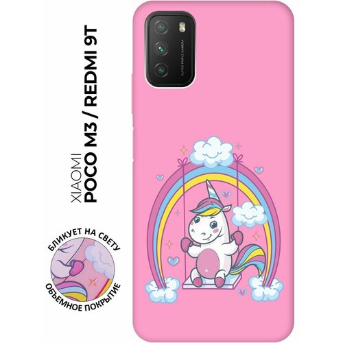 RE: PA Чехол - накладка Soft Sense для Xiaomi Poco M3 с 3D принтом Unicorn розовый re pa чехол накладка soft sense для honor 20 huawei nova 5t с 3d принтом unicorn розовый