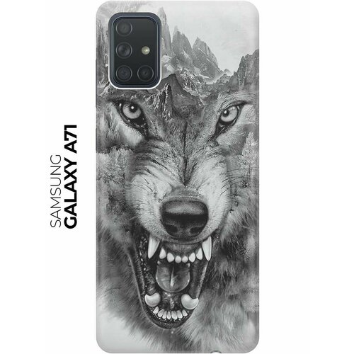 Cиликоновый прозрачный чехол ArtColor для Samsung Galaxy A71 с принтом Волк в горах cиликоновый прозрачный чехол artcolor для samsung galaxy a01 с принтом волк в горах