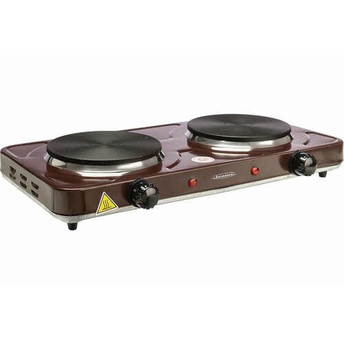 Электрическая плитка Волжанка 2 конфорки диск 2000 Вт коричневый ЭПД-200 422600₽