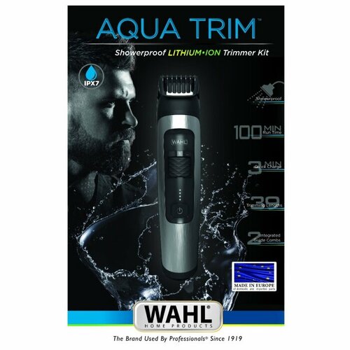 Триммер Wahl Aquatrim черныйсеребристый 10Вт насадок в компл2шт 413900₽