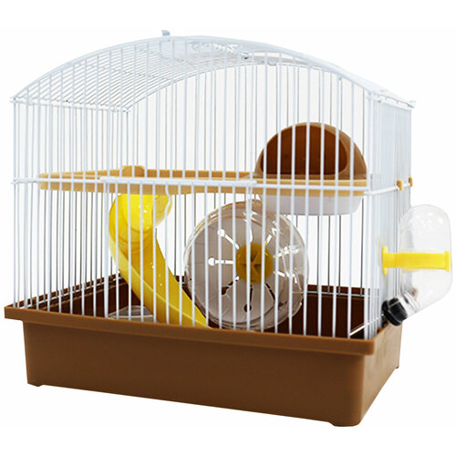 Клетка для хомяков и мелких грызунов Золотая Клетка эмаль с подарочной упаковкой цвет в ассортименте 27 х 20,5 х 25 см