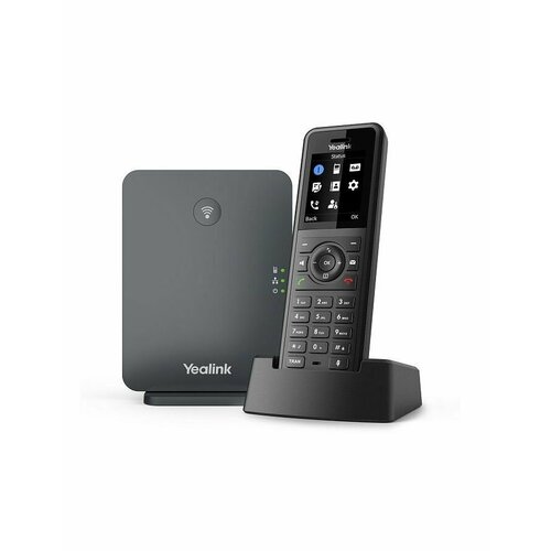 Телефон SIP Yealink W77P черный dect usb адаптер yealink dd10