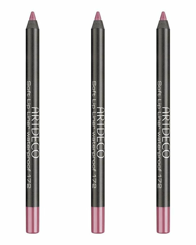 ARTDECO Водостойкий карандаш для губ Soft Lip Liner Waterproof тон 172, 1,2 г, 3 шт