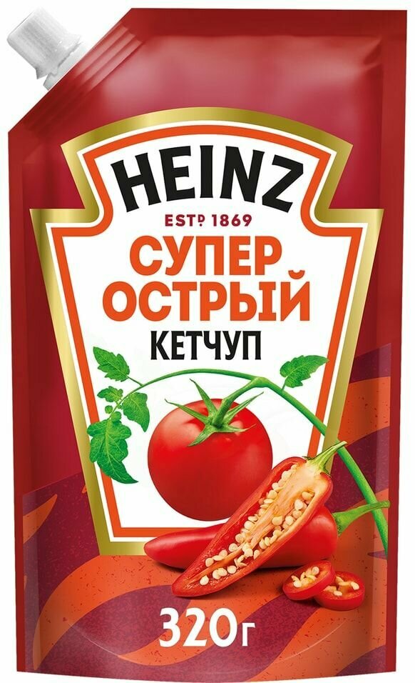 Кетчуп Heinz Супер острый 320г х2шт