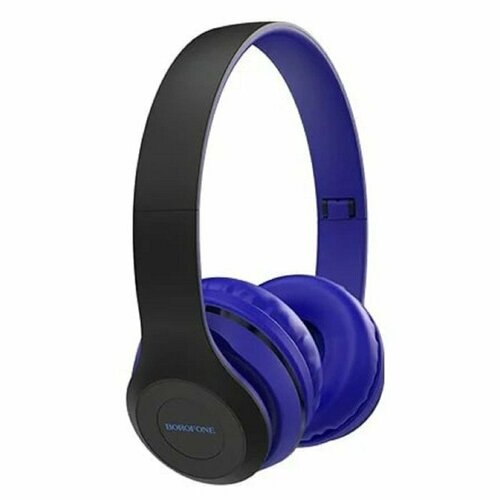 Наушники Borofone BO4 Charming rhyme беспроводные накладные BT50 AUX 200 мАч синие комплект из 2 шт 2988₽