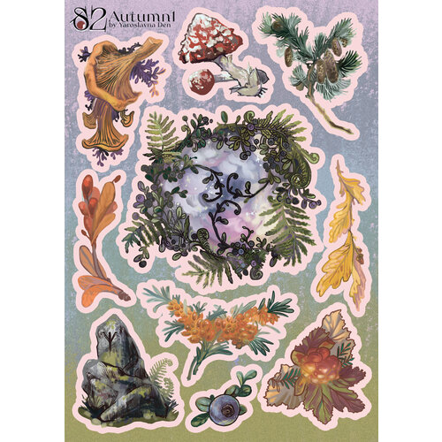 Стикеры и наклейки виниловые S2 Стикерпак Autumn1 Размер А6 10 стикеров 270₽