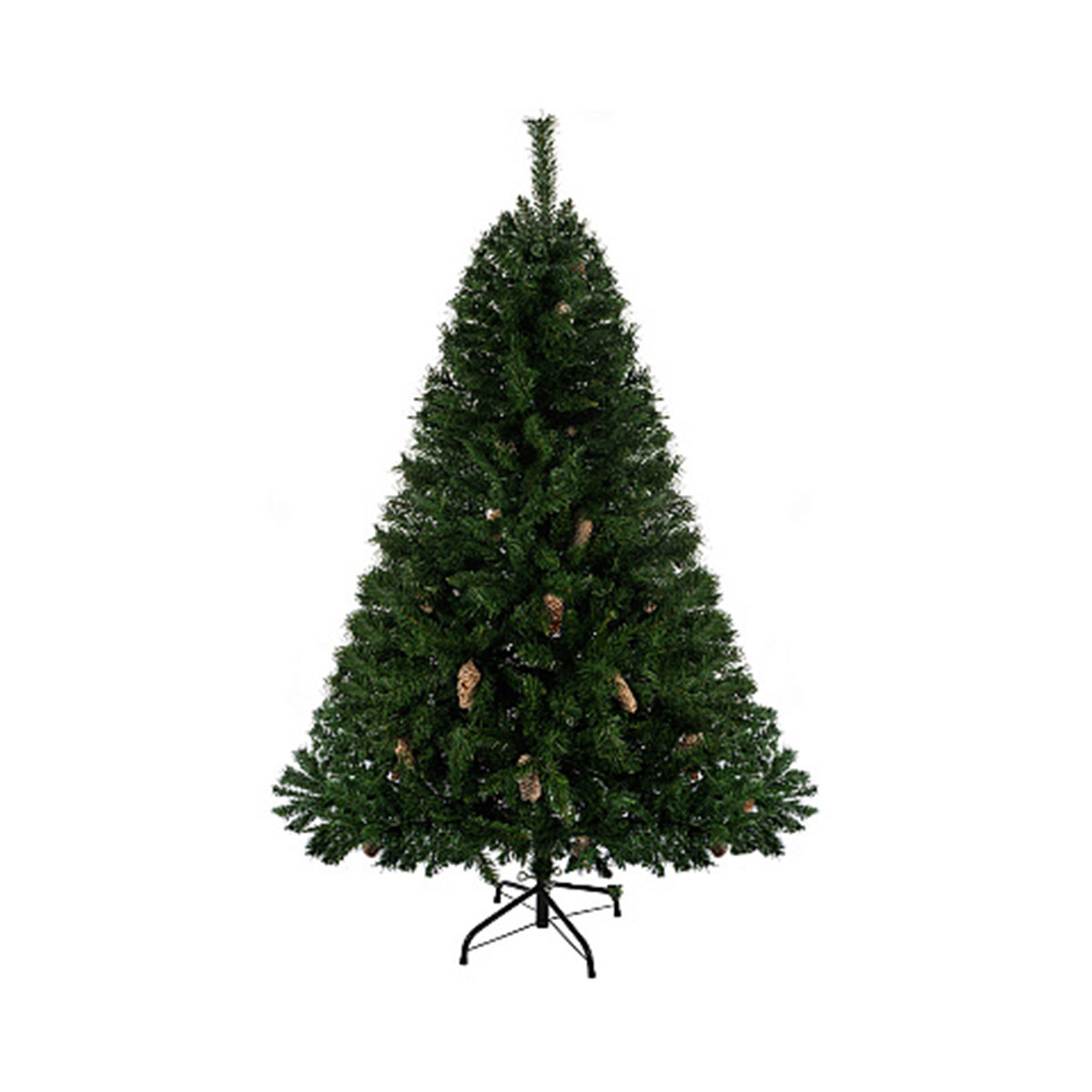 фото Ель искусственная Волшебная страна Зеленая с шишками, 150 см