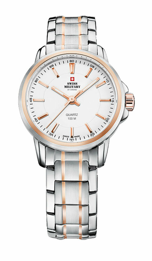 Наручные часы SWISS MILITARY BY CHRONO Classic SM34040.10, серебряный, белый