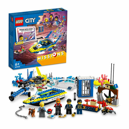 Конструктор Детективные миссии водной полиции LEGO City 60355 конструктор lego city детективные миссии водной полиции 60355