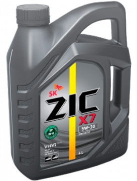Синтетическое моторное масло ZIC X7 5W-30 SP, 4 л