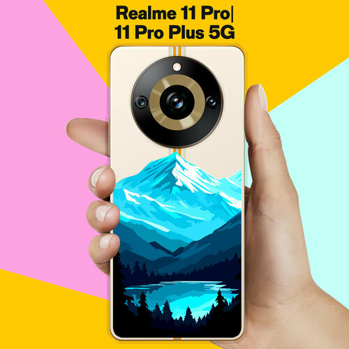 Силиконовый чехол на Realme 11 Pro / Realme 11 Pro Plus 5G Горное Озеро / для Реалми 11 Про / Реалми 11 Про Плюс 5Джи realme 11 pro 5g 11 pro plus 5g силиконовый прозрачный чехол для реалми 11 4ж бампер накладка с защитой камеры