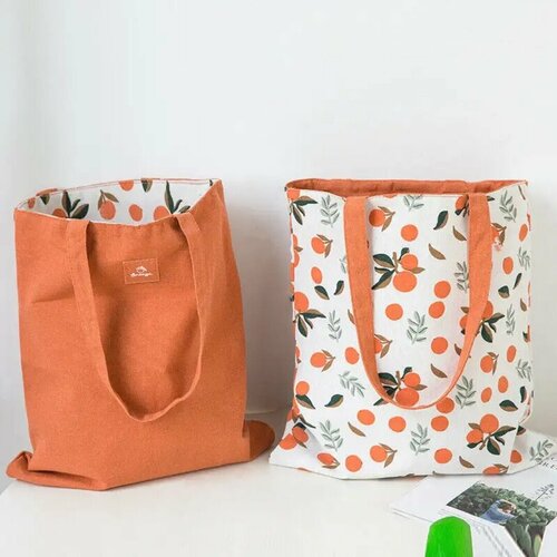 Сумка шоппер  bag_2color_orange, фактура рельефная, зернистая, стеганая, матовая, плетеная, оранжевый