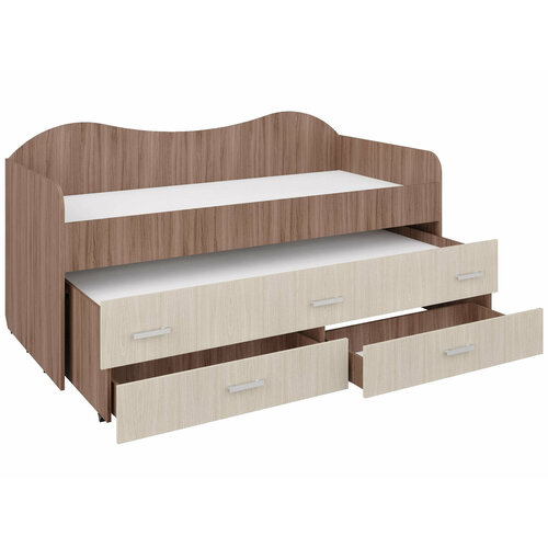 Кровать Нимфа двухместная Яс. тёмн/яс. свет