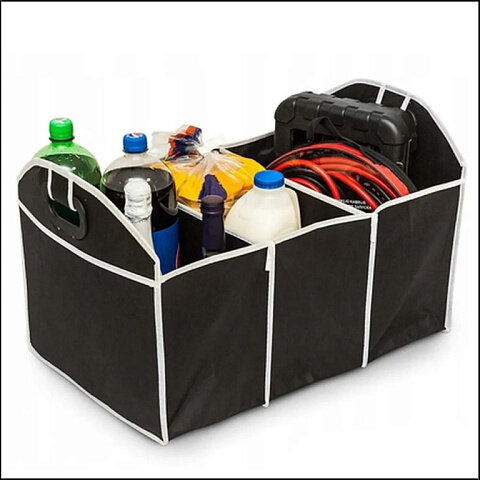 Складной органайзер для багажника автомобиля Subor Car Boot Organaizer с 3 отделениями / автомобильный органайзер