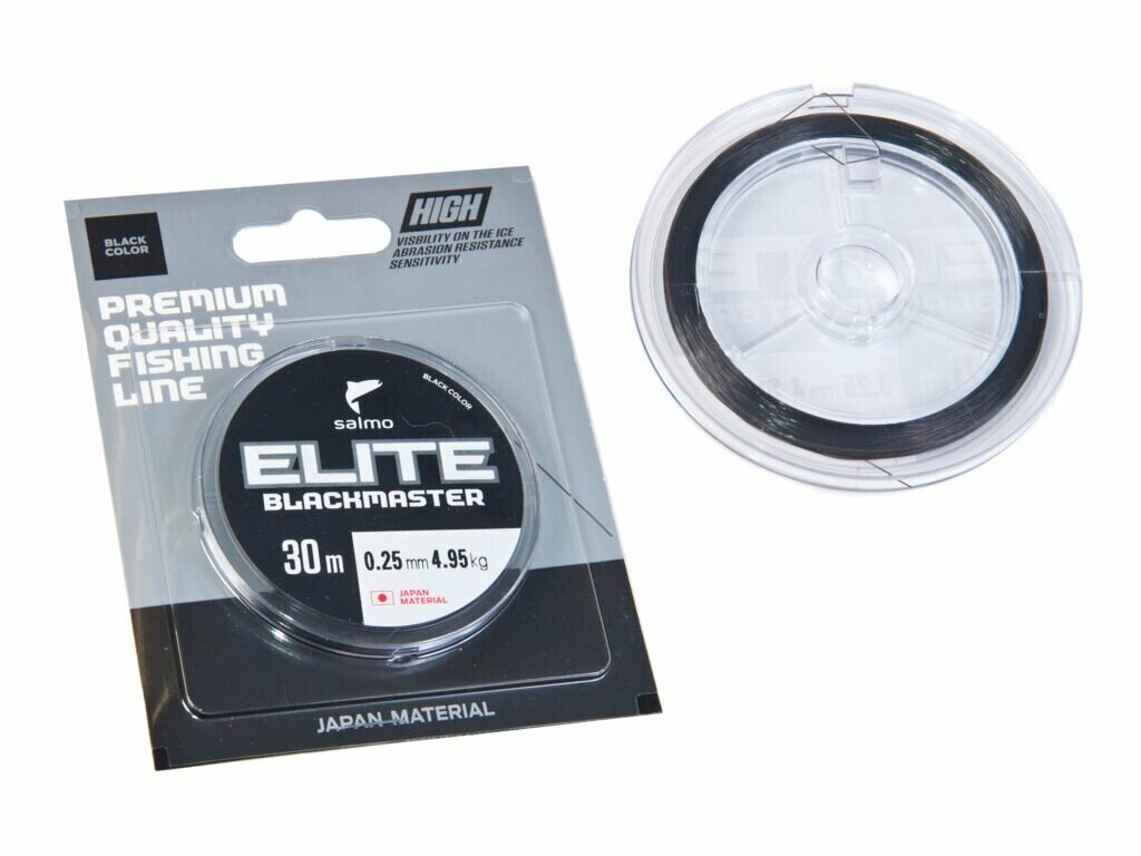 Леска моноф. ELITE BLACKMASTER 30m 0.25mm 4.95kg "Salmo"