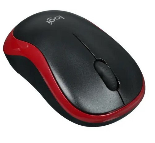 Мышь Logitech M186, черный/красный (910-004133) - фото №5