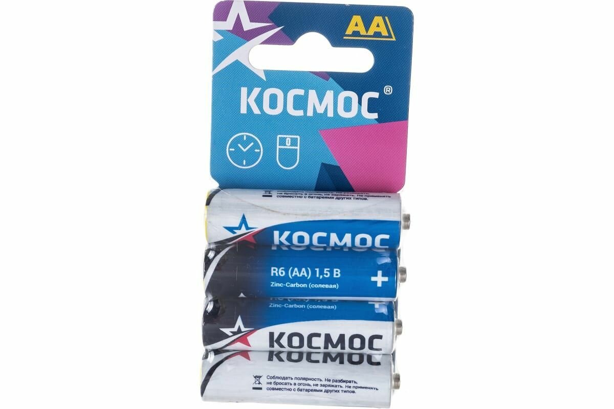 Батарейка солевая космос KOCR64BL АА 4 шт.