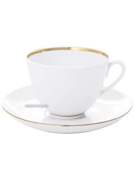 фото Чашка с блюдцем чайная Императорский фарфоровый завод Весенняя Белоснежка 250 мл