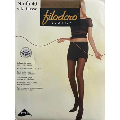 Колготки Filodoro Classic Ninfa Vita Basa, 40 den, размер 3, коричневый колготки filodoro classic ninfa vita basa 20 den размер 4 бежевый коричневый