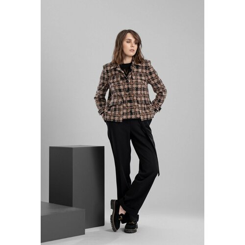 фото Костюм, размер 48, коричневый, черный нет бренда