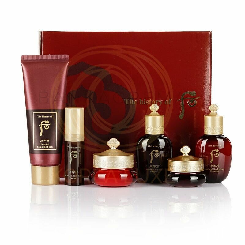 Мини Набор антивозрастной косметики по уходу за кожей THE HISTORY OF WHOO JINYULHYANG 6 PCS SPECIAL GIFT SET