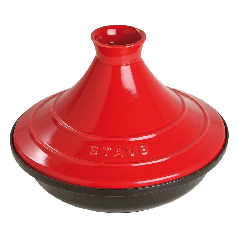 Тажин Staub 28см (чёрный, вишневый)