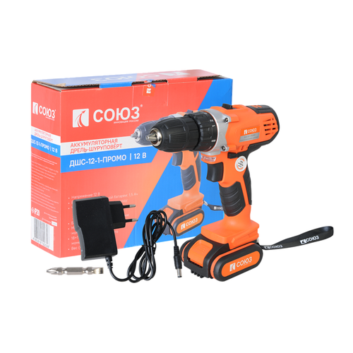 Аккумуляторная дрель-шуруповёрт СОЮЗ ДШС-12-1-ПРОМО 269000₽