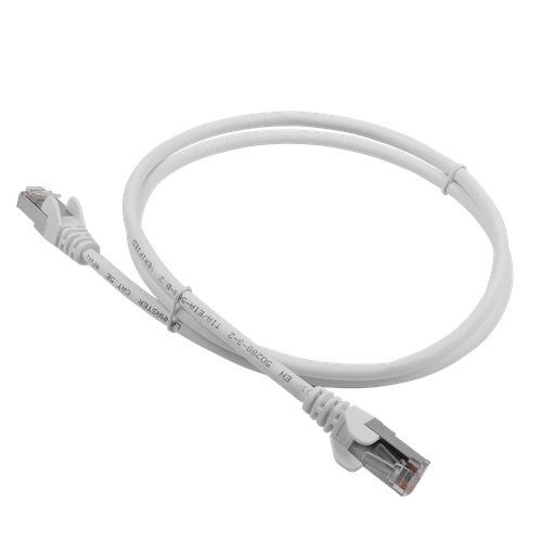 Патч-корд RJ45 - RJ45, 4 пары, FTP, категория 5е, 2 м, белый, LANMASTER LAN-S45-45-2.0-WH