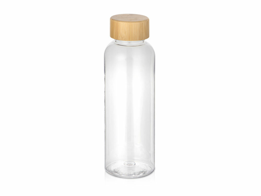 Бутылка из переработанного пластика "Kato Bamboo" с бамбуковой крышкой, 500 мл