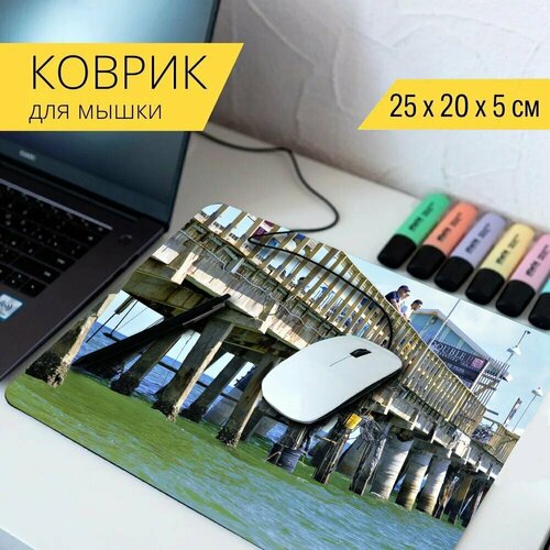 Коврик для мыши с принтом Водолазы ремонт, пирс, ниже туристов 25x20см. коврик для мыши с принтом водолазы ремонт пирс ниже туристов 25x20см